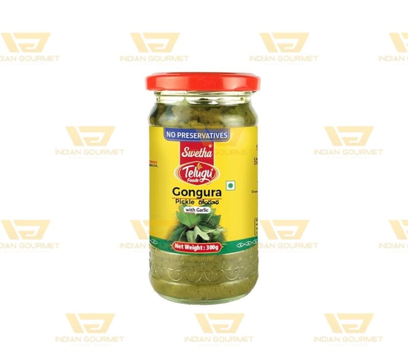 Dưa lá chua có tỏi Telugu Foods Gongura w Garlic 300g