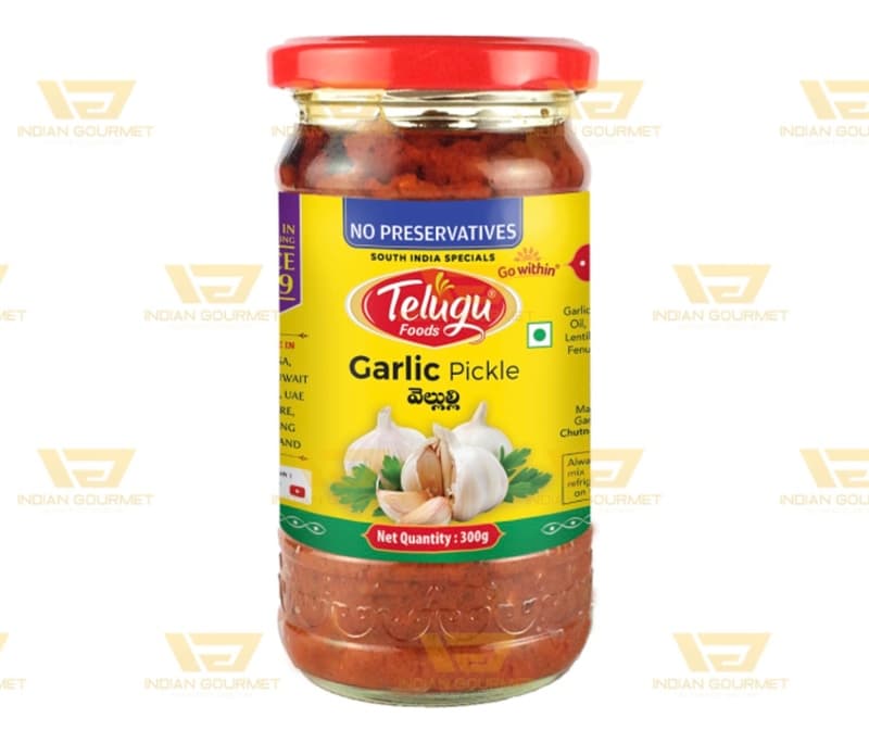 Tỏi ngâm gia vị Telugu Foods Garlic Pickle 300g